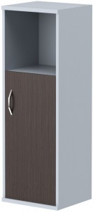 Шкаф колонка с глухой малой дверью СУ-2.1(R) Венге Магия/Металлик 406*365*1200