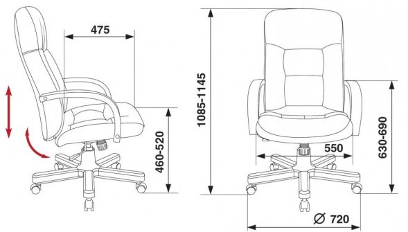 Кресло руководителя Бюрократ T-9908/WALNUT