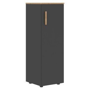 Шкаф колонка с глухой средней дверью и топом FMC 40.1(R) Белый премиум/Дуб Гамильтон 404х429х1213