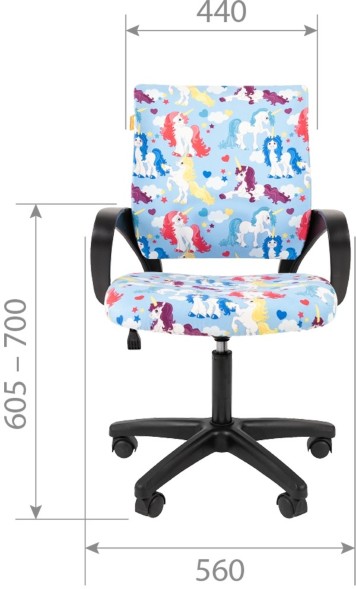 Детское кресло  CHAIRMAN KIDS 103 BLACK НЛО