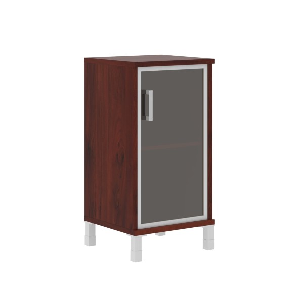 Шкаф-колонка низкая со стеклянной дверью в AL-рамке B 411.4(R) 475х450х920 BORN