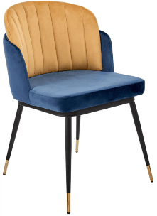 Стул Peki синий, горчичный